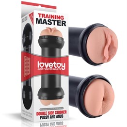 Traning Master Özel Dokulu Realistik Çift Taraflı Vajina Anal Masturbatör