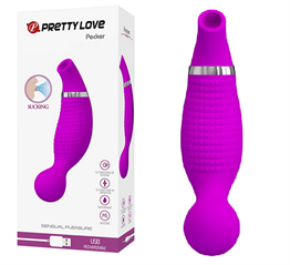 USB Şarjlı 12 Emme ve 12 Titreşim Fonksiyonlu Teknolojik Vibratör- Pecker