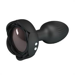 USBden Manyetik Şarjlı 10 Farklı Titreşimli 5 Led Işıklı Silikon Anal Plug - Olman