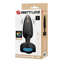 USB'den Manyetik Şarjlı 10 Farklı Titreşimli İleri Geri Hareketli 5 Led Işıklı Silikon Anal Plug - Tarion