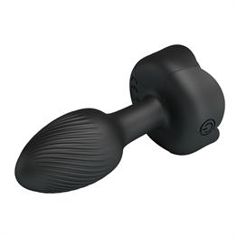 USBden Manyetik Şarjlı 10 Farklı Titreşimli 5 Led Işıklı Silikon Anal Plug - Olman