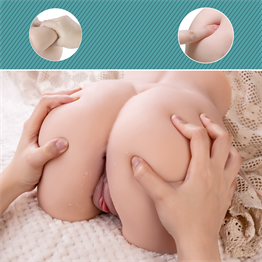 USBden Şarjlı Kumandalı 5 Emme ve 5 Titreşim Fonksiyonlu Realistik Kalça