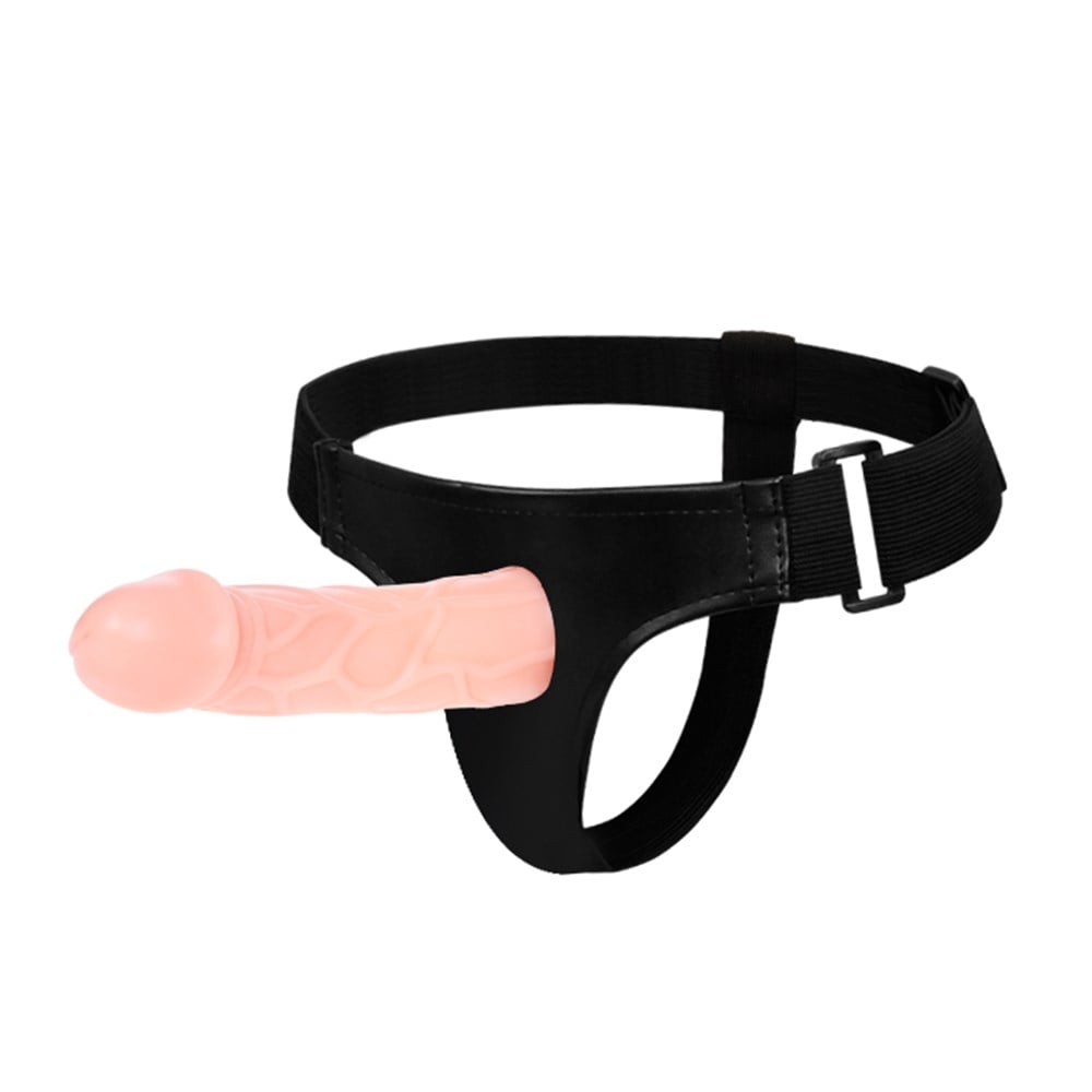 15,5 cm Belden Bağlamalı Titreşimli İçi Boş Protez Penis