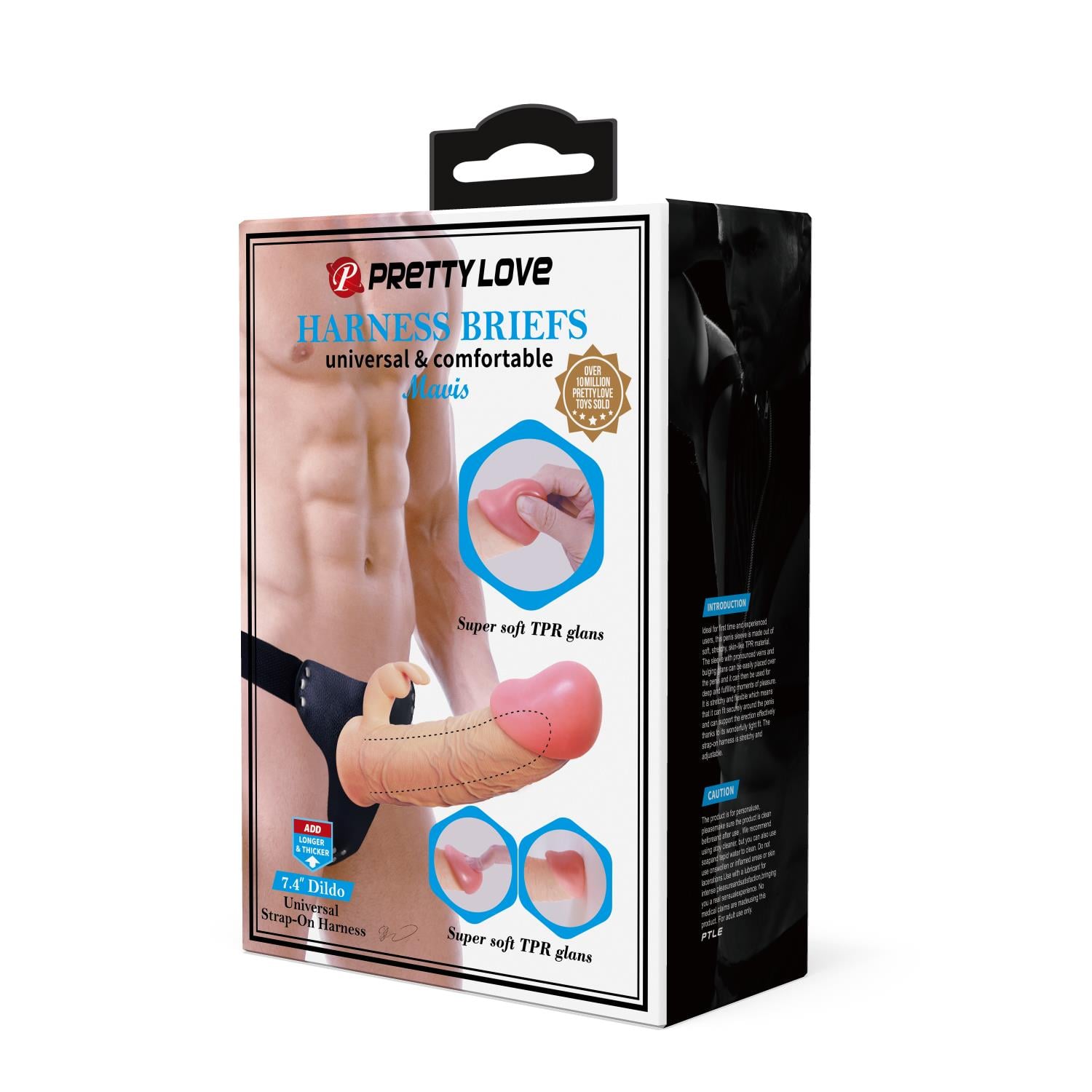 19 cm Belden Bağlamalı İçi Boş Protez Penis - Mavis
