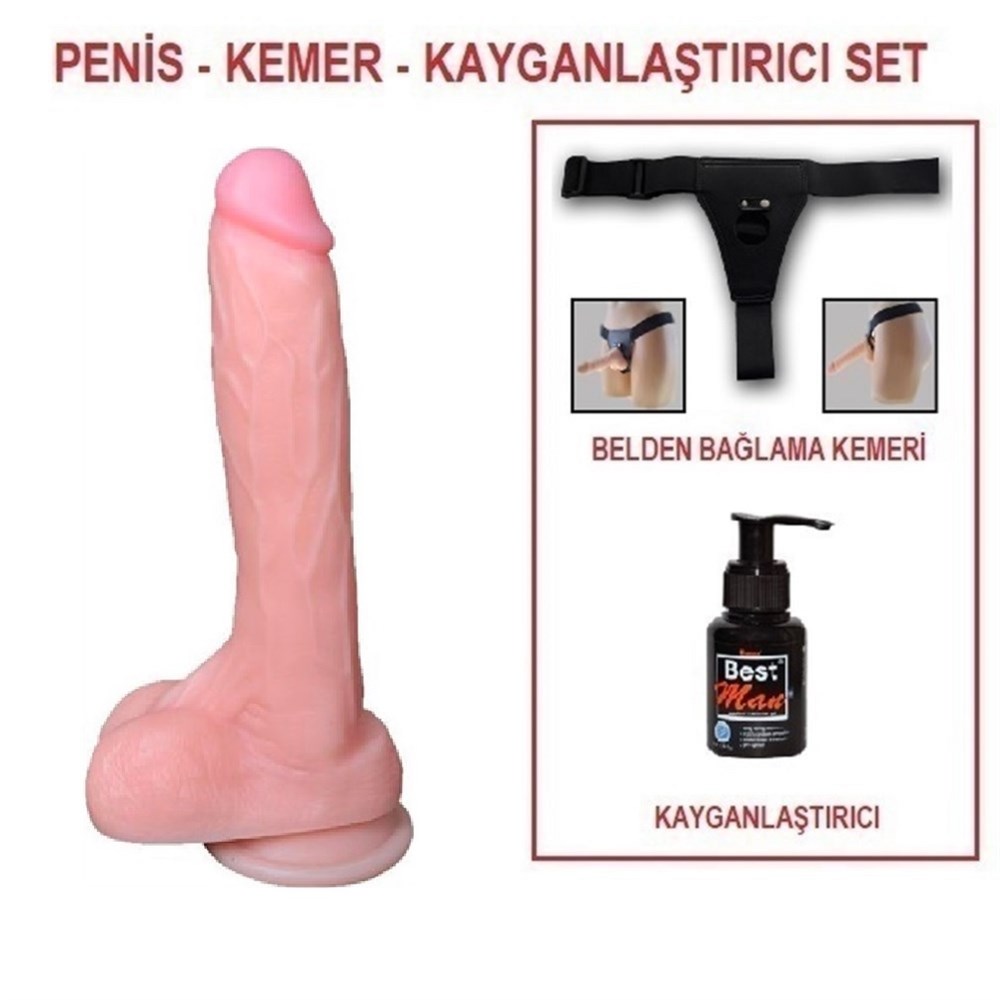 20,5 cm Realistik Dildo Penis Set