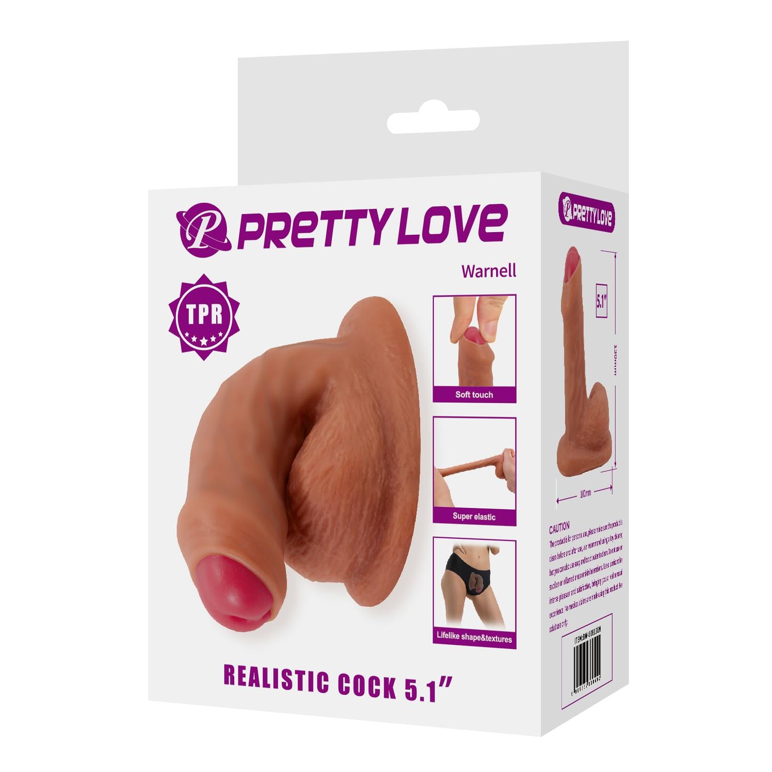 Giyilebilir Realistik 13 cm Yapay Melez Penis - Warnell