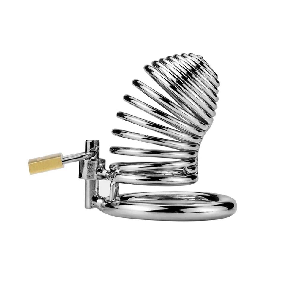 Kilitli Çelik Fetiş Penis Kafesi