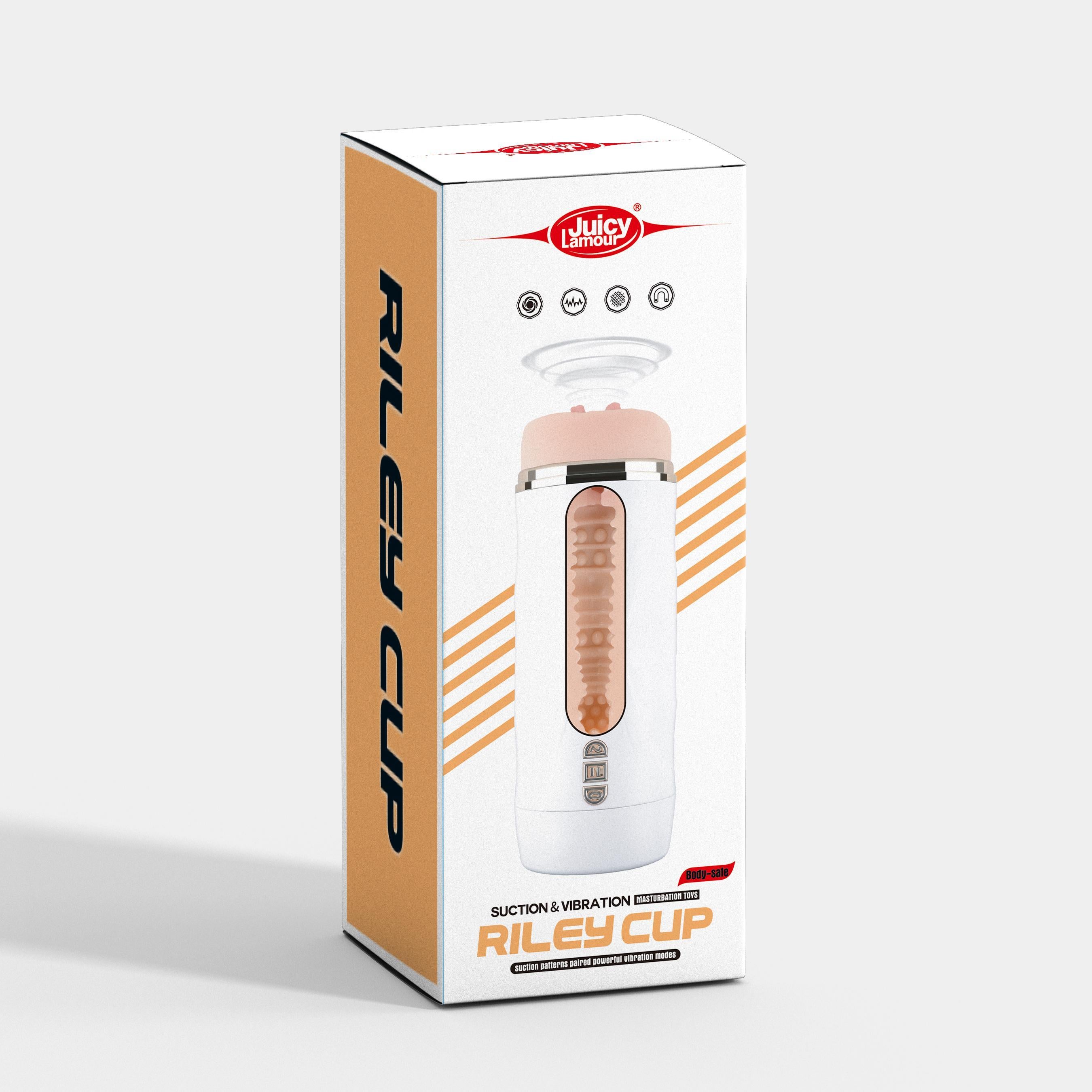 USB'den Şarjlı 3 Emme ve Güçlü 7 Titreşim Fonksiyonlu Realistik Masturbatör - Riley