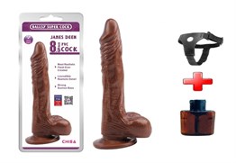 21,5 cm Gerçekçi Melez Dildo Penis