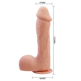 22,2 cm Realistik Vantuzlu Dildo Penis - Johnson