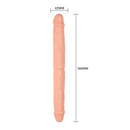 36 cm Çift Taraflı Realistik Dildo Anal Vajinal Penis