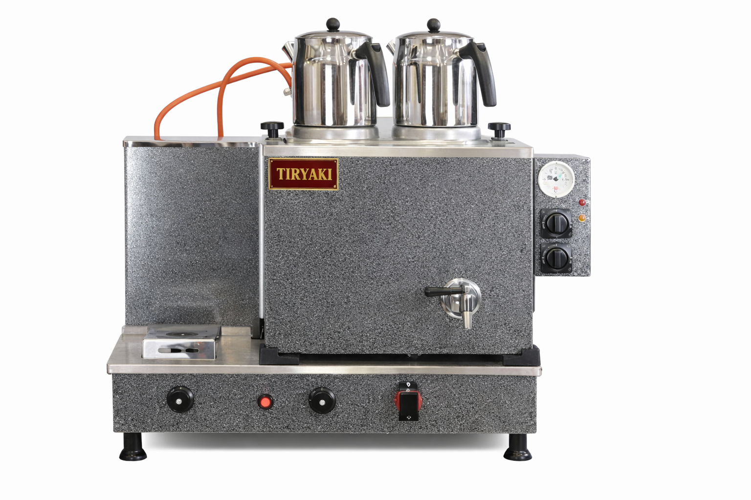 2 Demlikli Otomatik Statik Çay Kazanı Doğalgaz&Elektrik