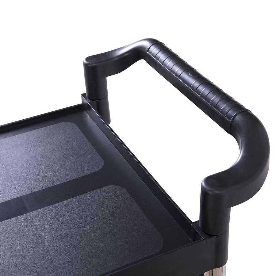 3 Katlı Servis Arabası Siyah