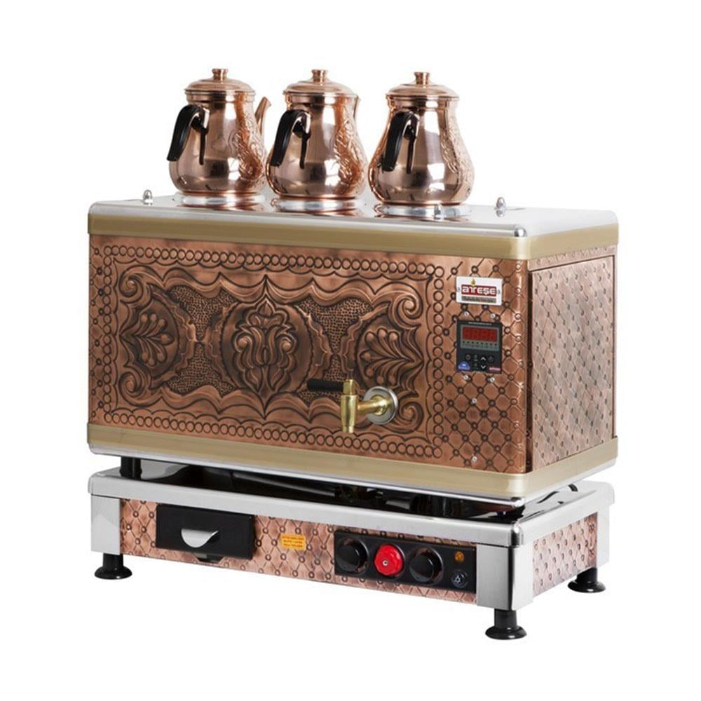Ateşe Titanium Bakır 3 Demlikli Akıllı Dijital Çay Makinesi Gaz + Elektrikli TAGE02 KAHVECİ (YEDEKLERİ) OCAKLARI
