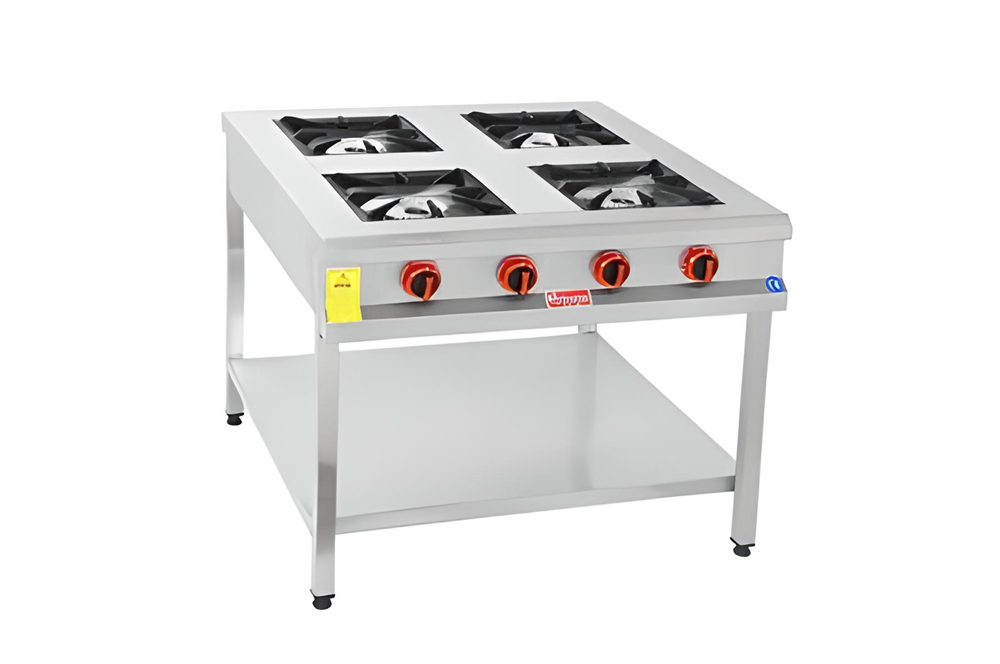 Ce Belgeli 4'lü Taban Raflı Lokanta Ocağı