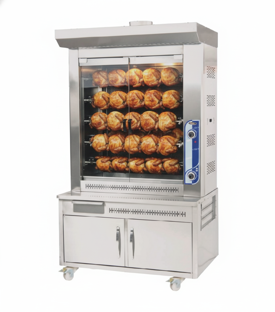 PI2/M014B Gazlı Dökümlü Piliç Çevirme Makinesi - 36 Piliç Kapasiteli