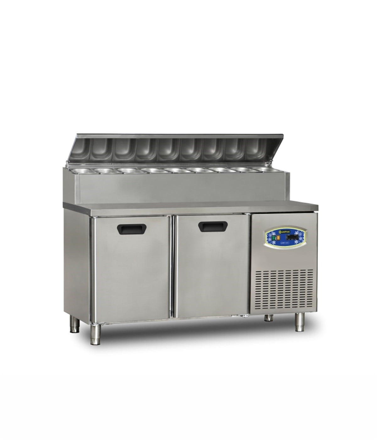 Üç Kapılı Alçak Monte Pizza Hazırlık Dolabı