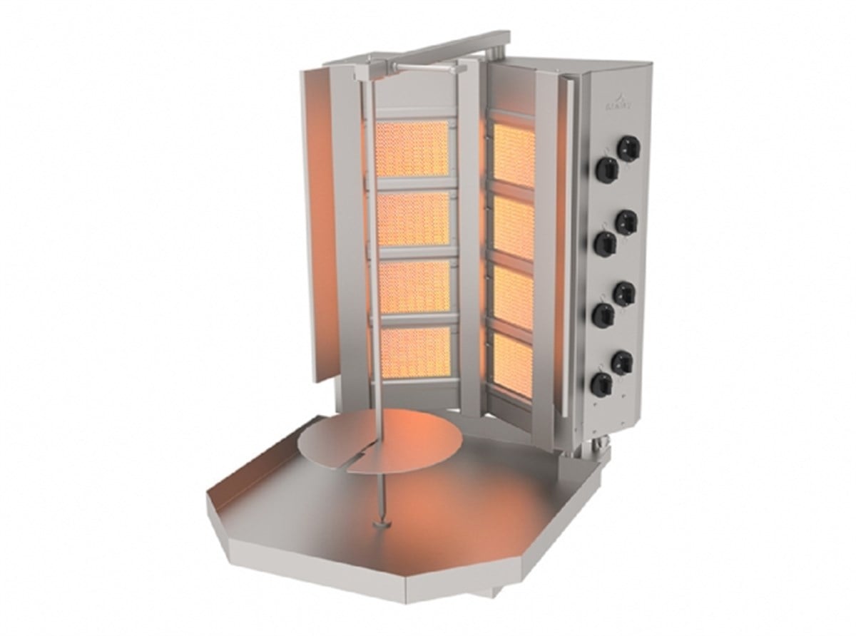 ADG-8S Atalay 8 Radyanlı  V Döner Ocağı Gazlı 