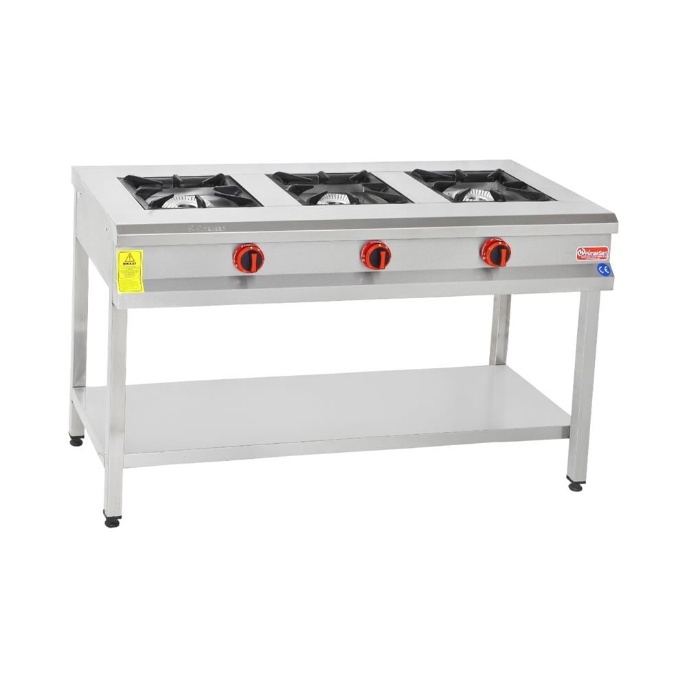 Ce Belgeli 3'lü Taban Raflı Lokanta Ocağı