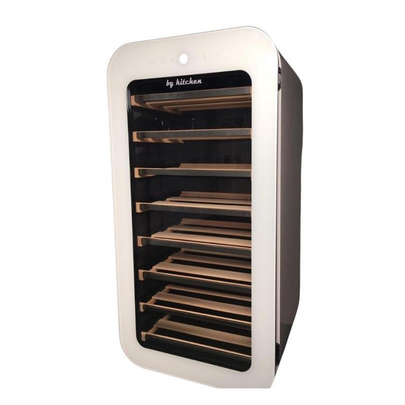 WC-22W1 - By Kitchen Beyaz Kayar Raflı Şarap Dolabı, 40x45x85,8 cm