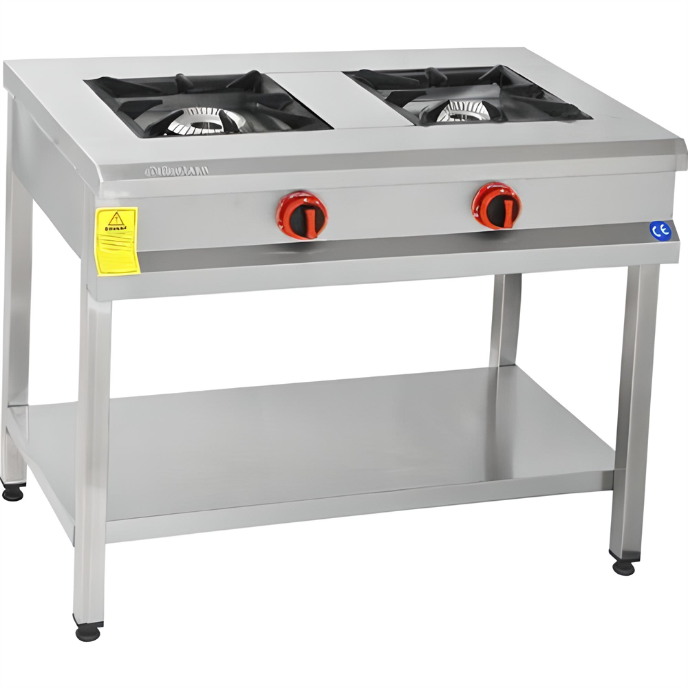 Ce Belgeli İkili Taban Raflı Lokanta Ocağı