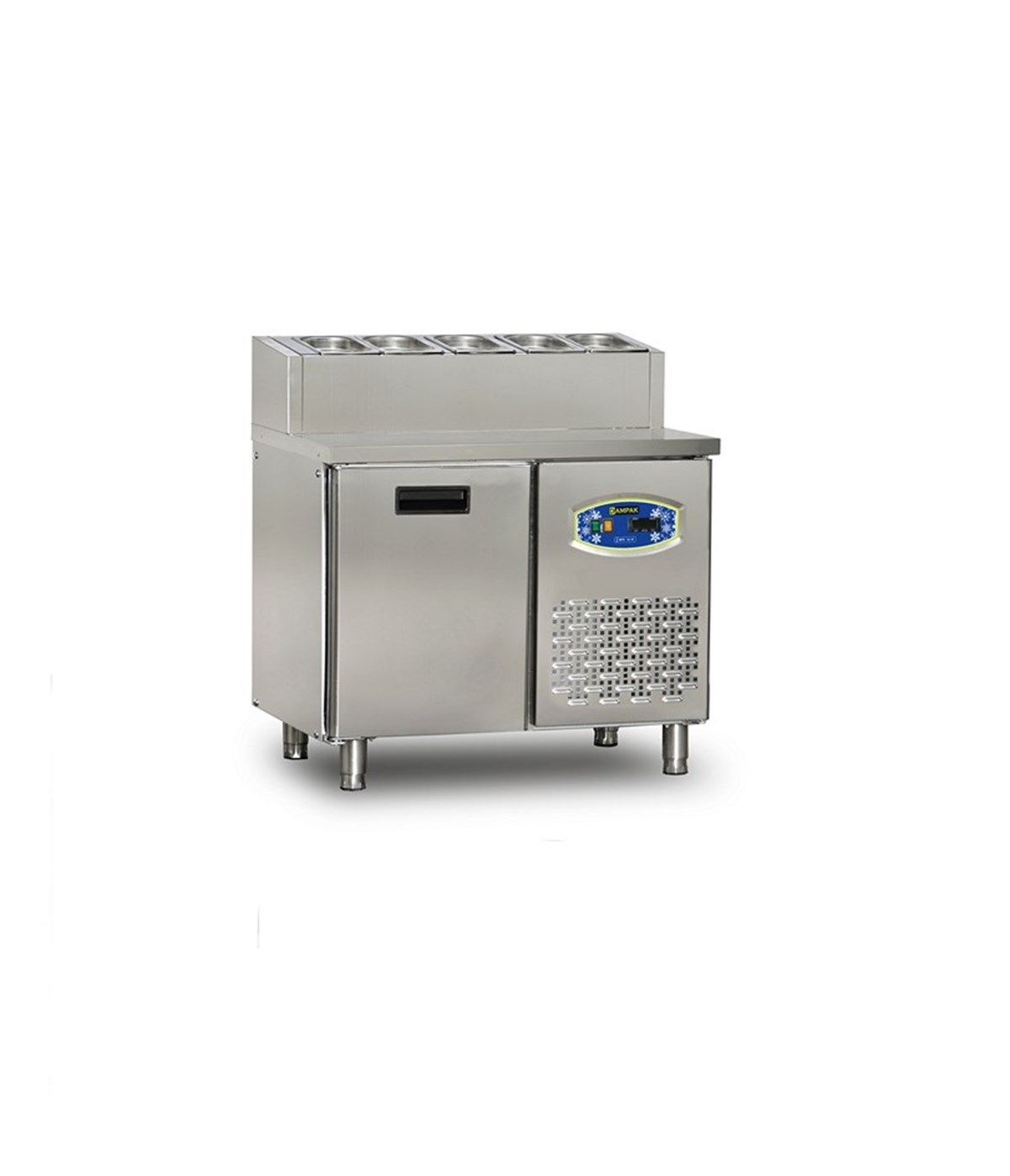 Tek Kapılı Alçak Monte Pizza Hazırlık Dolabı