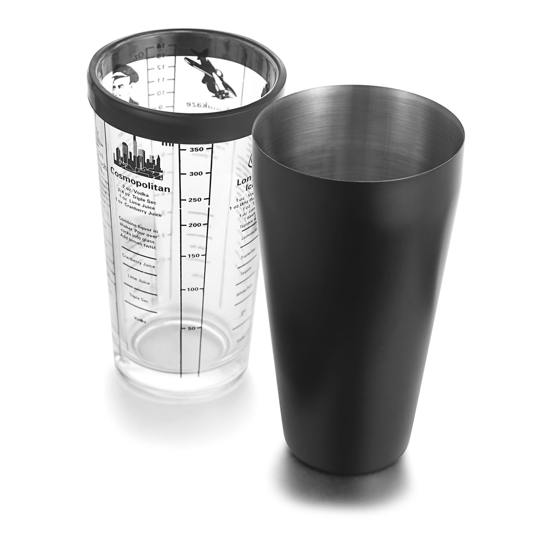 Biradlı Boston Shaker (Siyah)-KOKTEYL EKİPMANLARI - Demasan
