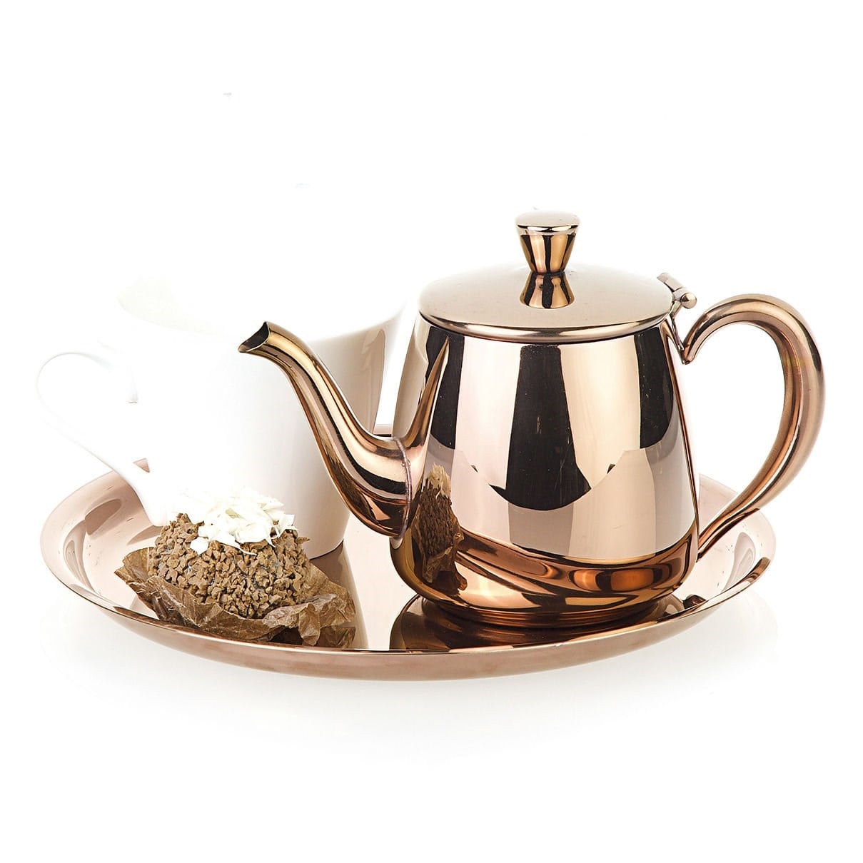 Biradlı Kahve & Çay Takımı (GRV-238-Bakır)-GIDA SERVİS EKİPMANLARI - Demasan

