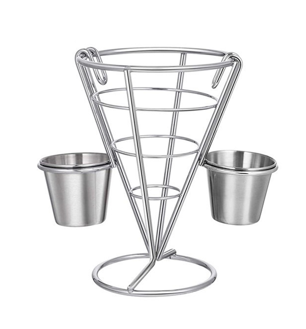 Biradlı Patates Servis Standı (10x14,5 cm)-Sunum Standları ve Yükselticiler - Demasan
