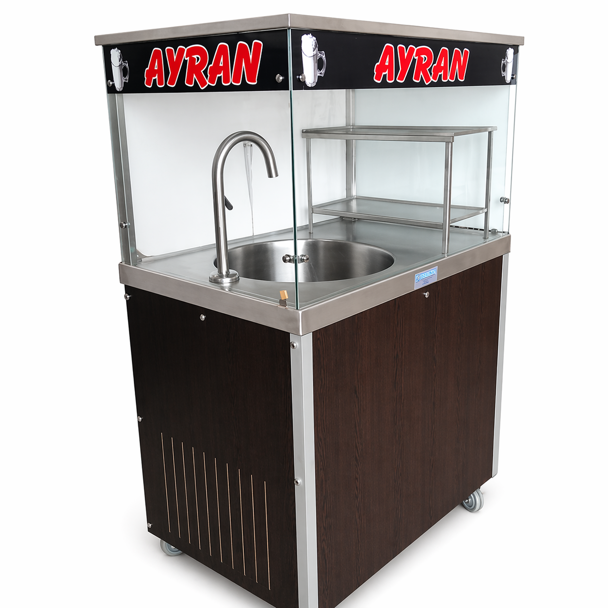DEM06B-Bardak Raflı 20 Litre Yayık Ayran Makinası