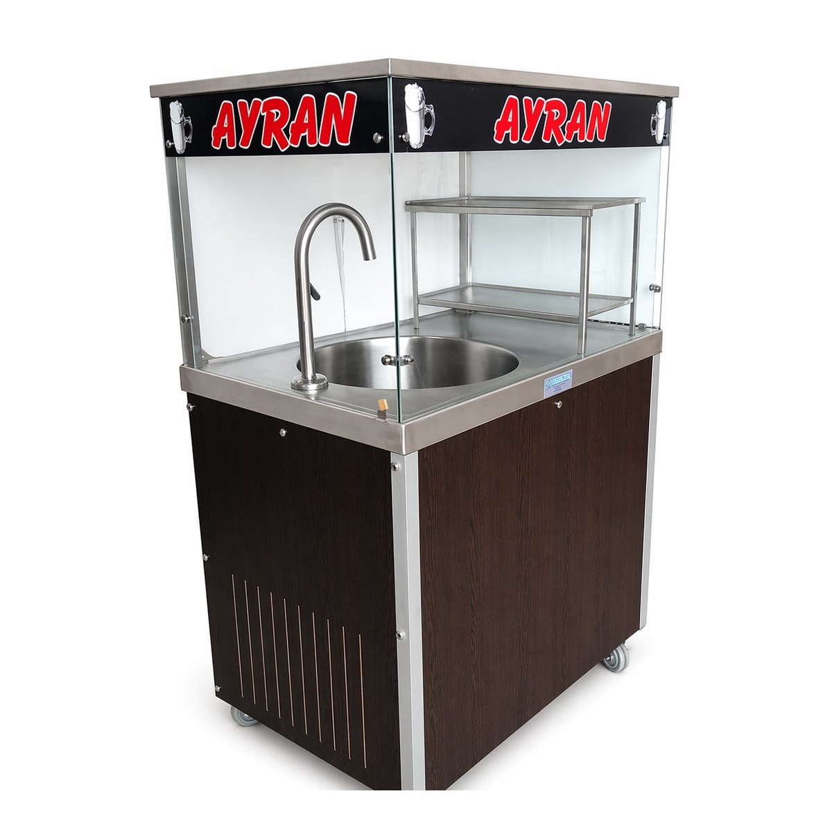 DEM06B-Bardak Raflı 36 Litre Yayık Ayran Makinası