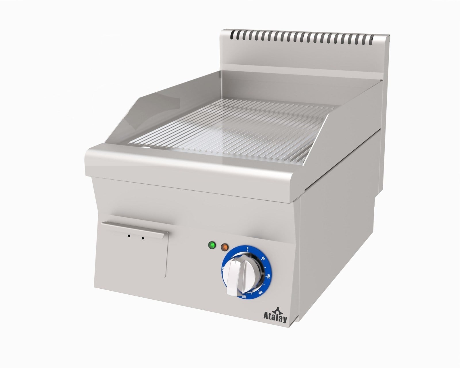 E AEI-460/N CR - Atalay Elektrikli Pleyt Izgara Nervürlü Krom Yüzey 400x600-ELEKTRİKLİ PLEYT IZGARALAR - Demasan
