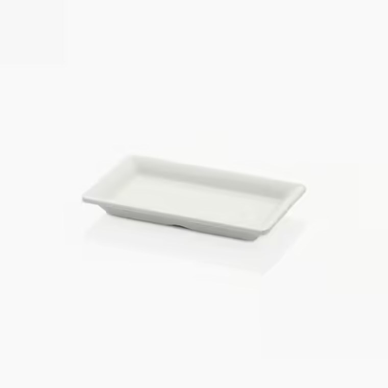 Gastro Boutique Maya Dikdörtgen Platter 17x10 cm - Krem Beyaz-Sunum Tabakları ve Kaseler - Demasan
