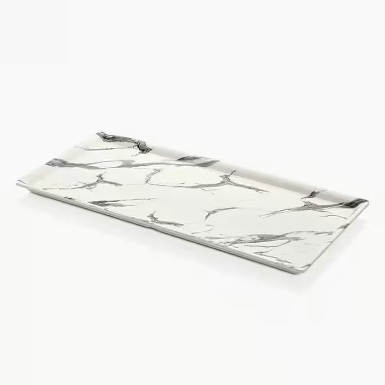 Gastro Boutique Mayamar Beyaz Mermer Dikdörtgen Platter 51x24 cm-Sunum Tabakları ve Kaseler - Demasan
