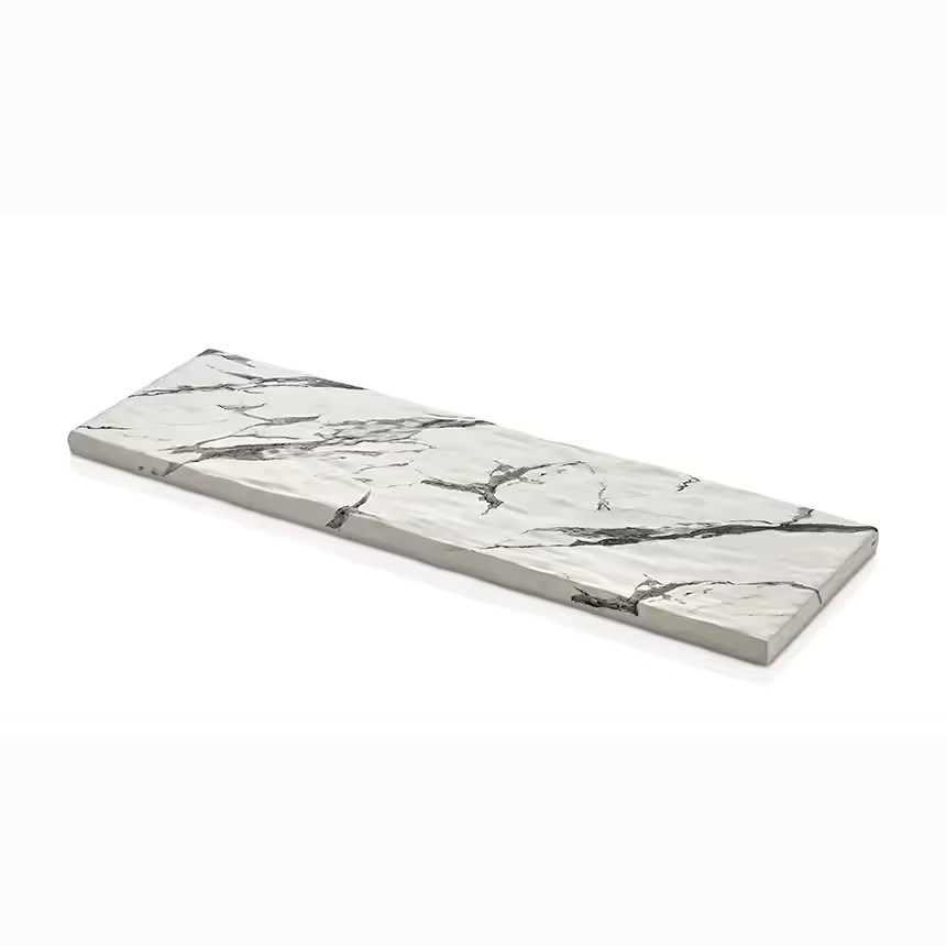 Gastro Boutique Stone Effect GN 2/4 Beyaz Mermer Pano 53x16,5 cm-Sunum Tabakları ve Kaseler - Demasan
