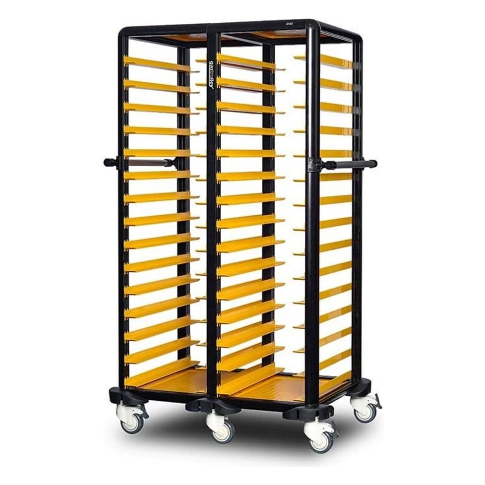 Gastrolley İkili Self Servis Arabası 150, Etrafı Açık, 104x71x174 cm-TEPSİ TAŞIMA ARABALARI - Demasan
