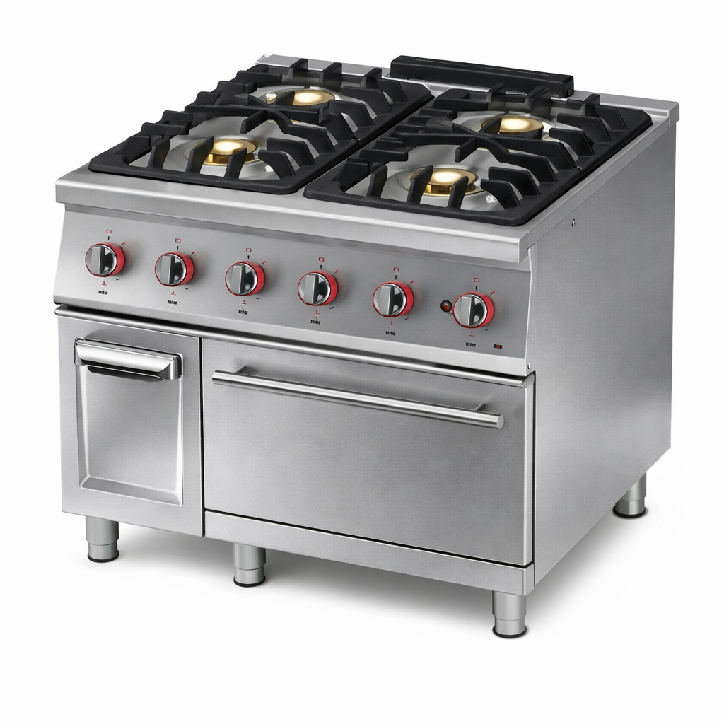 Gastrotech GKF9020 4 Brülörlü Gazlı Kuzine Fırınlı 900 Seri KUZİNELER
