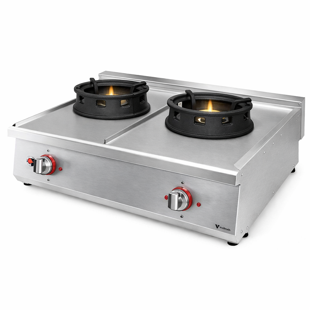 Gastrotech GKW9020 Gazlı Wok Ocak 2 Brülörlü 900 Seri GAZLI WOK OCAKLAR
