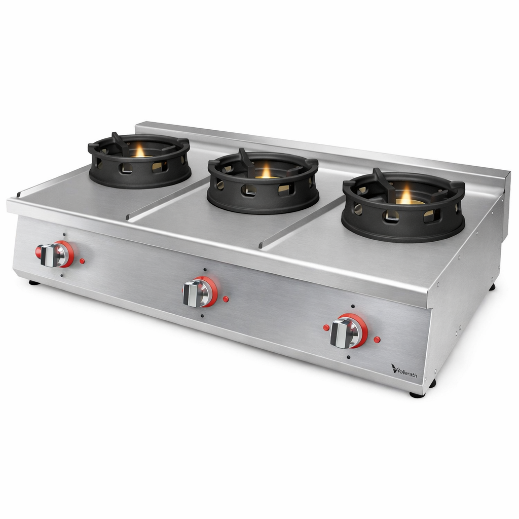 Gastrotech GKW9030 Gazlı Wok Ocak 3 Brülörlü 900 Seri GAZLI WOK OCAKLAR
