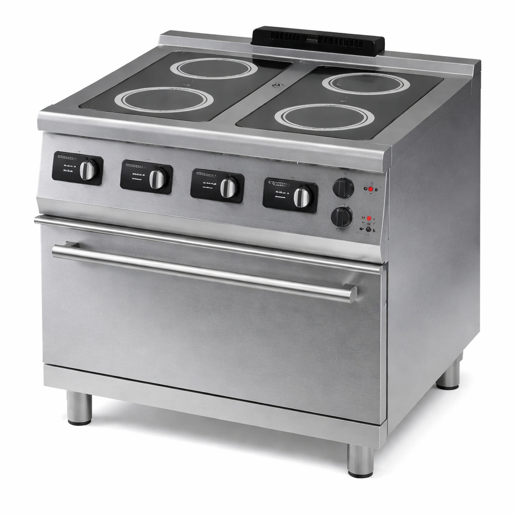 Gastrotech IKF9020 4 Bölmeli İndüksiyon Ocak Elektrikli Fırınlı 900 Seri İNDÜKSİYON KUZİNELER
