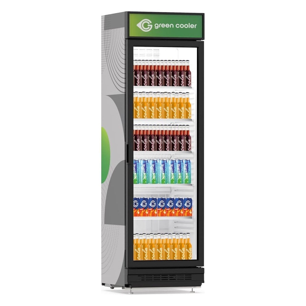 Green Cooler 375 EC Tek Cam Kapılı Dik Tip Şişe Soğutucu, 345 Lt, Beyaz, Mekanik Termostat-ŞİŞE SOĞUTUCULAR - Demasan

