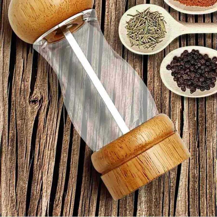 Hazzar Akrilik Ahşap Biber Değirmeni Çelik 16 cm (DCAA-160)