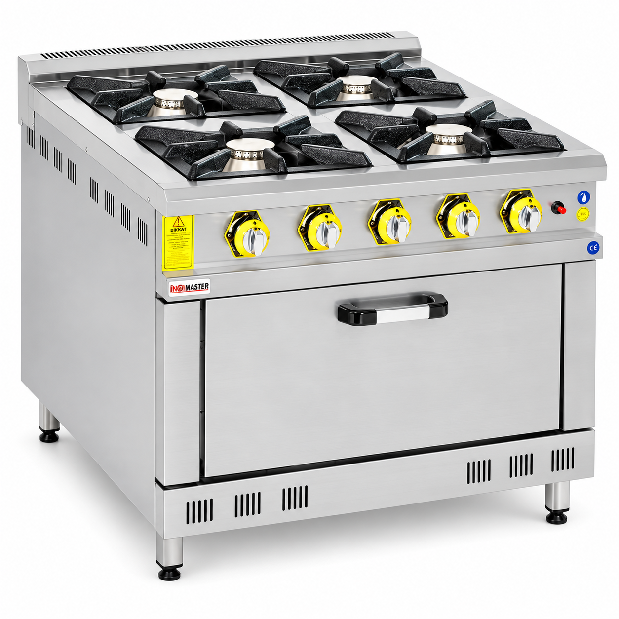 Inoxmaster 4'lü Kuzine Gazlı/LPG 80x80 cm - İMR-KOG-8080-KUZİNELER - Demasan
