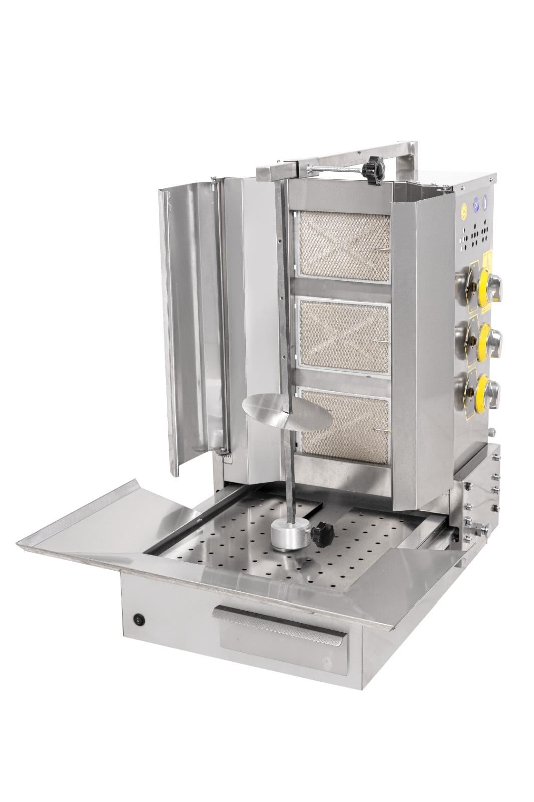 Inoxmaster Profesyonel 3 Radyanlı Alttan Motorlu Gazlı Döner Ocağı - İMR-MDNR-301 (LPG/NG) ALTTAN MOTORLU DÖNER OCAKLARI 

