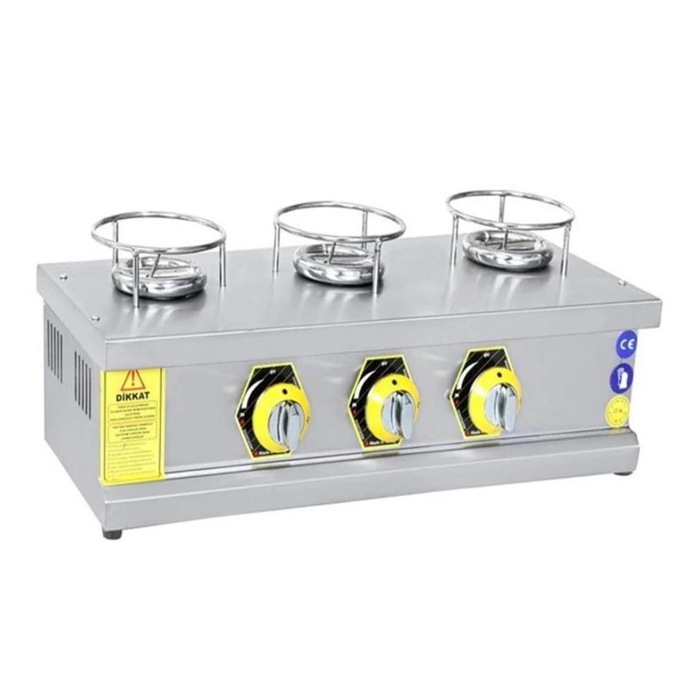 Inoxmaster Profesyonel 3'lü Künefe Ocağı Gazlı - İMR-KNFOGT-3 (9 kW) Künefe Ocakları

