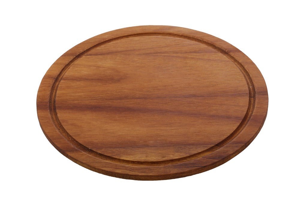 Kapp Yuvarlak Ahşap Sunumluk - Ireko 28 cm