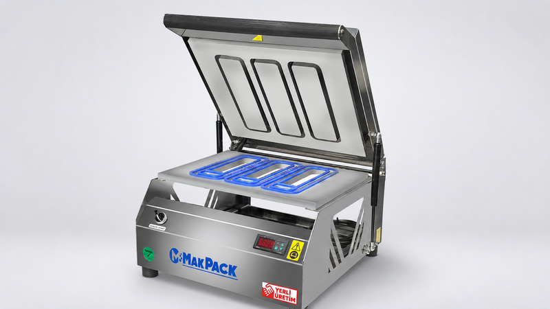 Makpack MP-420 3 Bölmeli Çiğköfte Dürüm Paketleme Makinesi, Dijital, 3×40×215 mm-TABLDOT (SELF SERVİSLER) - Demasan
