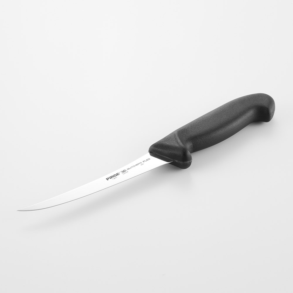 MIG Butcher's Sıyırma Bıçağı Kıvrık Esnek 15 cm Siyah-ET VE KASAP BIÇAKLARI - Demasan
