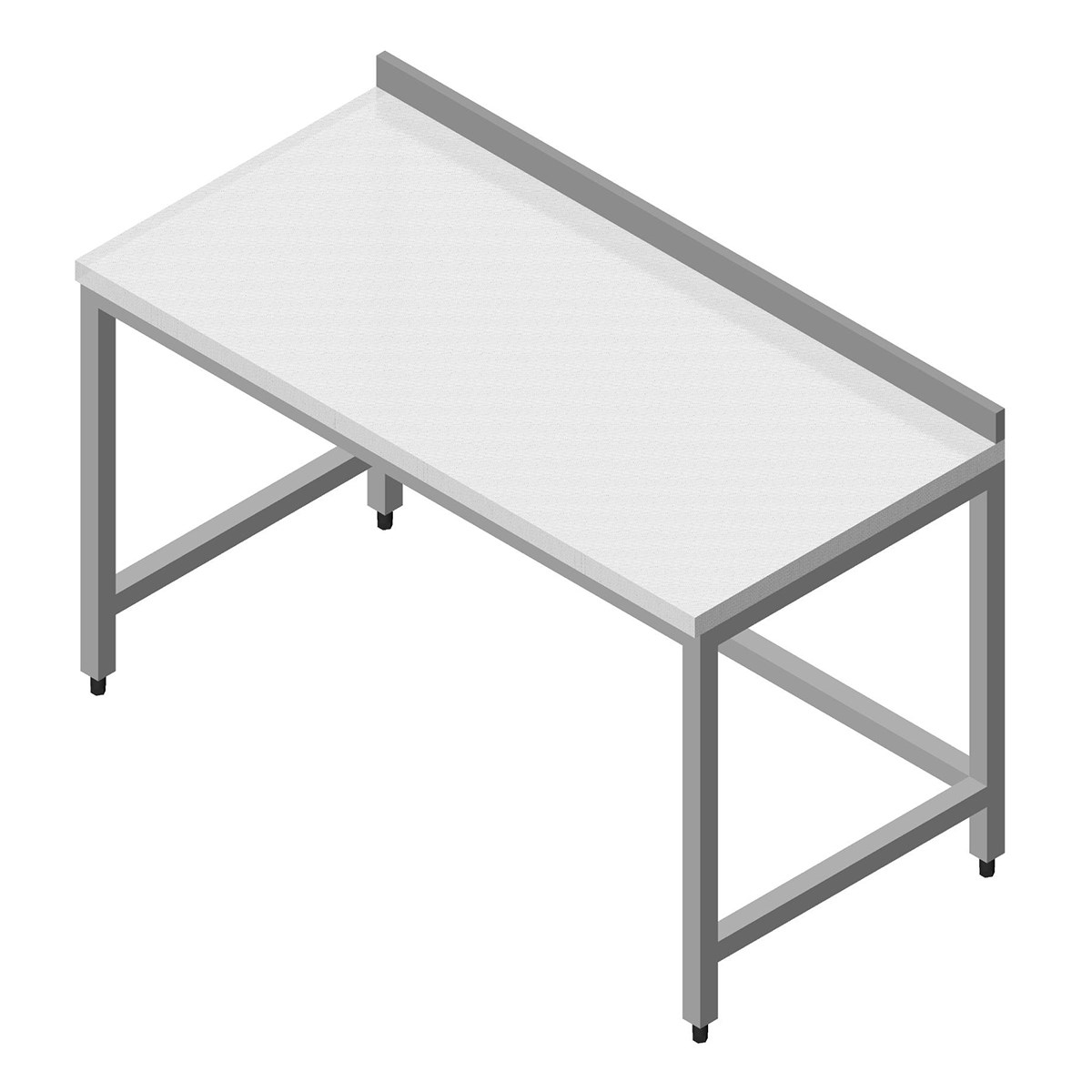 Öztiryakiler Çalışma Tezgah Polietilen Tablalı Taban Rafsız 140x60-Polietilen Çalışma Tezgahları - Demasan
