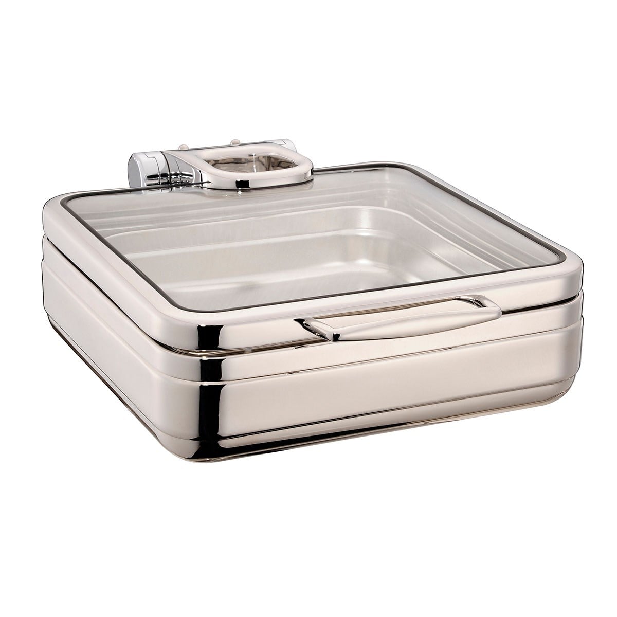 Öztiryakiler Lux Chafing Dish Hidrolik Cam Kapak Kare 6L 2/3 GN-Chafing Dish ve Açık Büfe Üniteleri - Demasan

